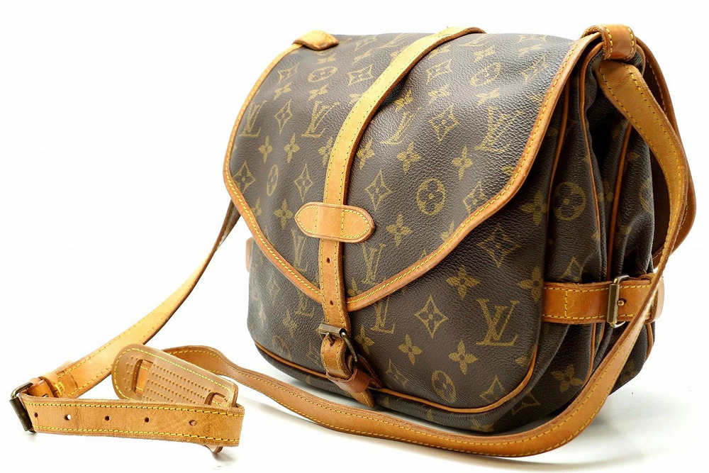 Louis Vuitton Crossbody Saumur Monogram Bag Shoulder Brown